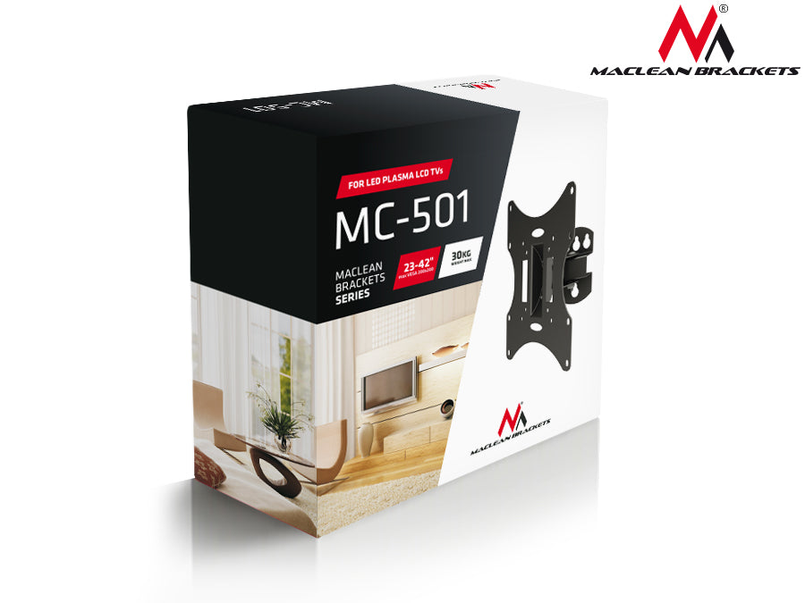 Support TV mural PLASMA LCD 23-42'' Maclean MC-501A jusqu'à 30 kg