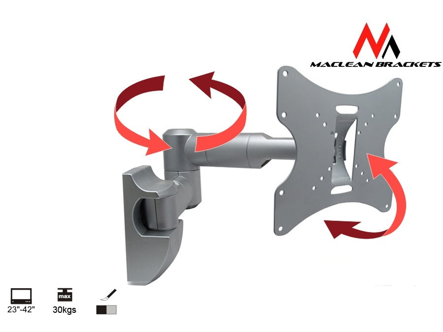 Support mural TV 23- 42 pouces MC-503A S Maclean max.30 kg