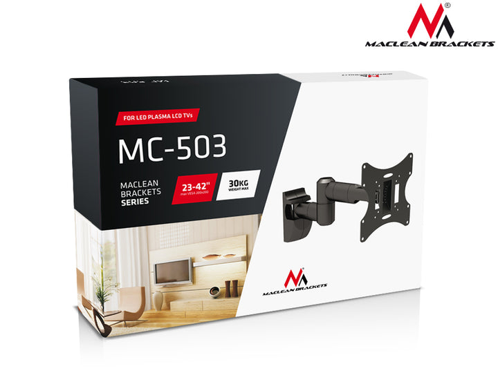 Support mural TV 23- 42 pouces MC-503A S Maclean max.30 kg