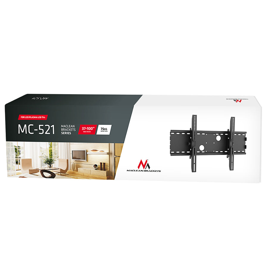 MC-521B Maclean Muurbeugel voor TV 37 - 70'' 75 kg Zwart