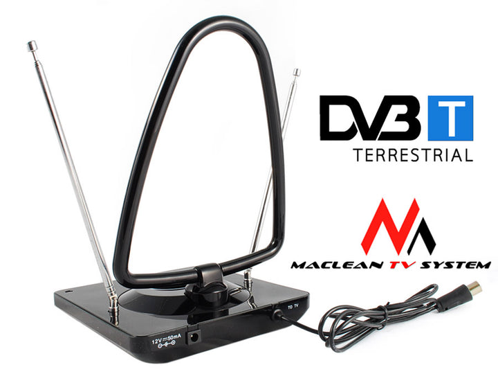 Antenne interne DVB-T2 HEVC Systèmes TV Maclean MCTV-963 avec amplificateur, radio FM