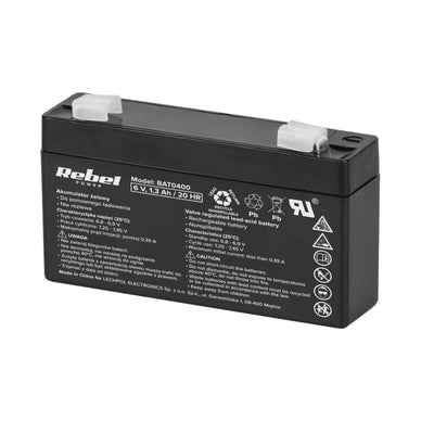 Rebel gelbatterij, onderhoudsvrij, lekvrij, 6V, 1,3Ah, BAT0400
