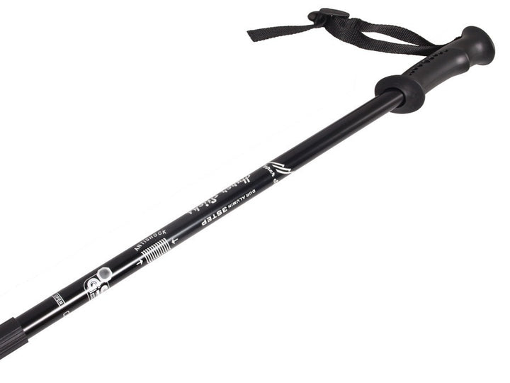 Nordic walking sticks aluminium schokbestendig systeem 65-135cm EUROBATT zwarte kleur