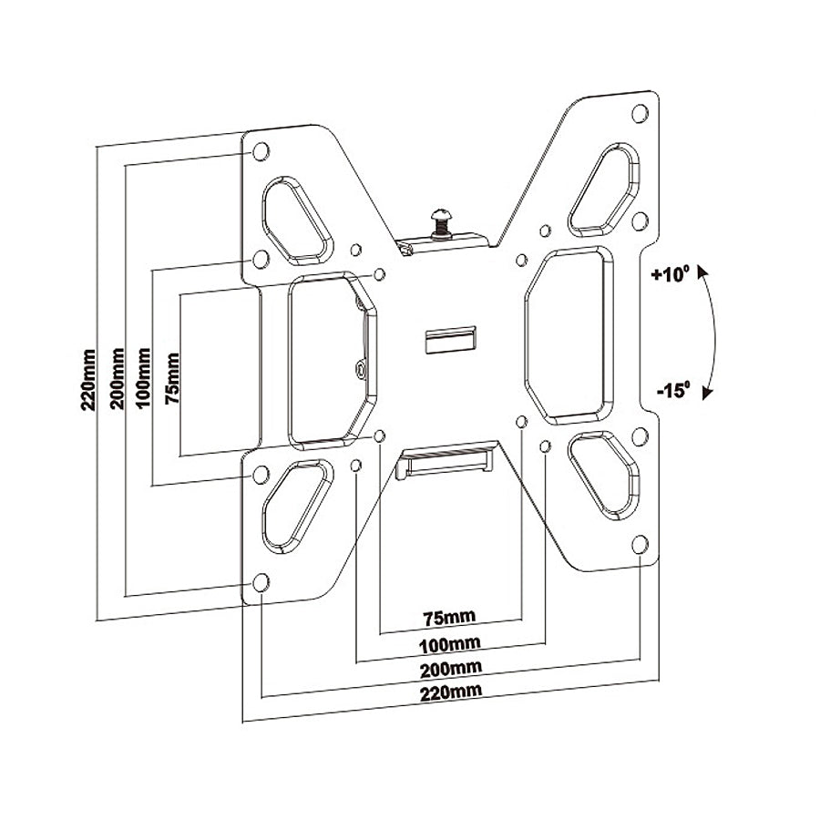 Muurbeugel voor TV LCD LED  23-42'',max. 20kg Maclean MC-597