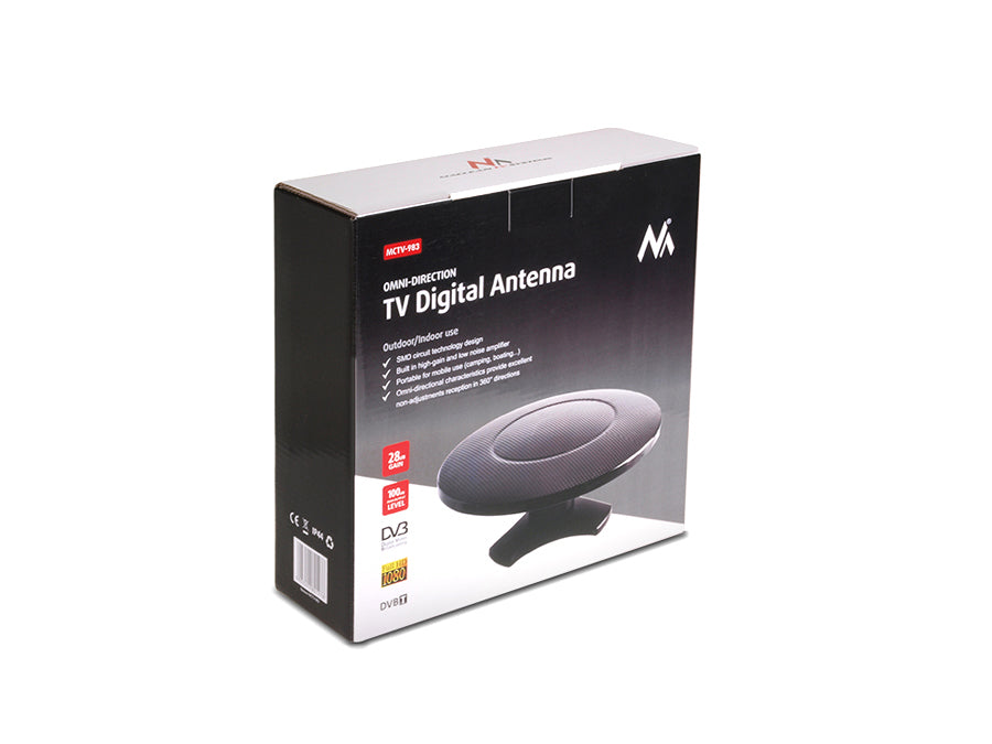 Omnidirectionele antenne voor terrestrische DVB-T2 HEVC Maclean MCTV-983 zeilen