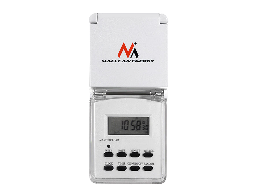 EXTERNE ELEKTRONISCHE PROGRAMMER Digitale timer MCE08 witte kleur