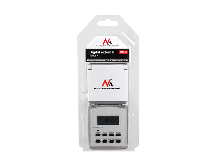 EXTERNE ELEKTRONISCHE PROGRAMMER Digitale timer MCE08 witte kleur