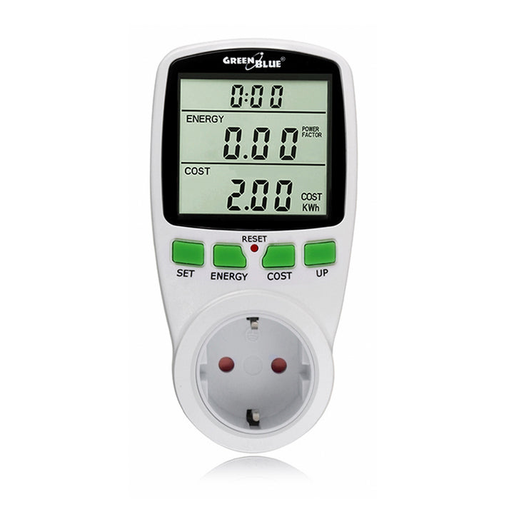 GreenBlue GB202G Energieverbruiksmeter Wattmeter met stopcontact max.16 A 3600W 230V