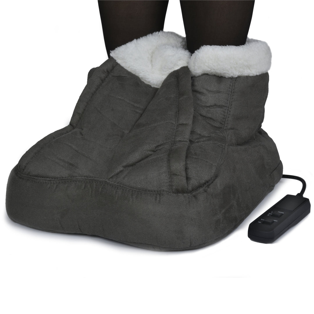 Elektrische Verwarmde Voet Warmer Schoen Voeten Massage Verwarming Zachte Fleece