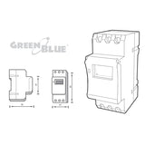 Digitale tijdschakelaar DIN rail 16A GreenBlue GB104