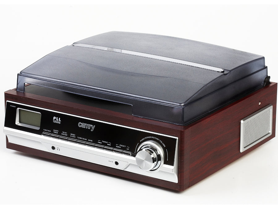 CAMRY - Grammofoon + FM-radio / Klassieke retrostijl HOME AUDIO - Draaitafel met 3 snelheden