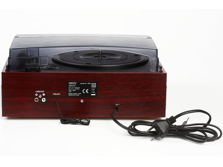 CAMRY - Grammofoon + FM-radio / Klassieke retrostijl HOME AUDIO - Draaitafel met 3 snelheden