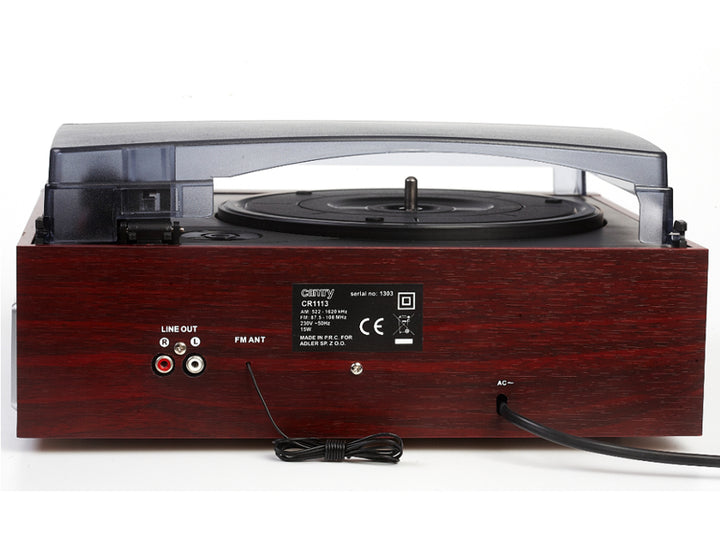 CAMRY - Grammofoon + FM-radio / Klassieke retrostijl HOME AUDIO - Draaitafel met 3 snelheden