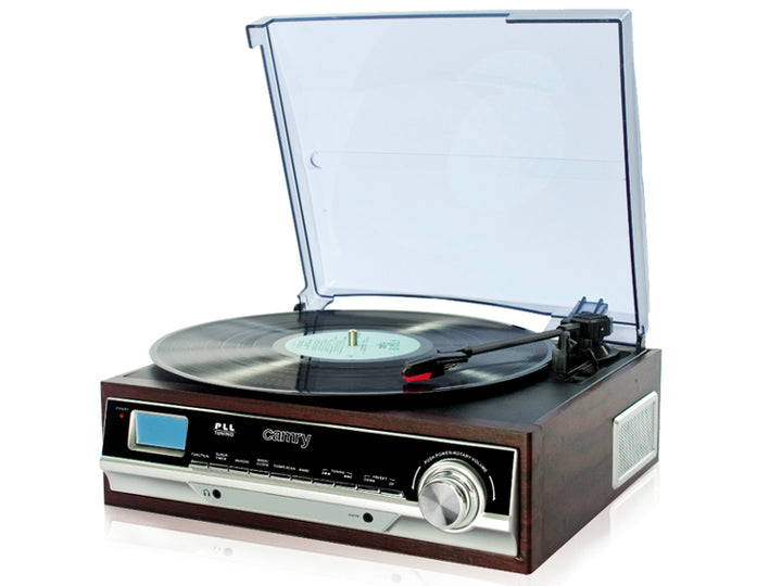 CAMRY - Grammofoon + FM-radio / Klassieke retrostijl HOME AUDIO - Draaitafel met 3 snelheden