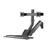 Maclean - Monitorbeugel / Muurbevestiging en Toetsenbordplank - VESA 17" - 32"