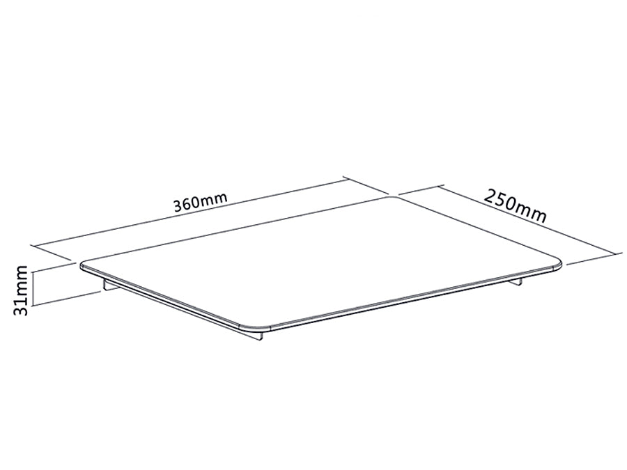 Wandplank Beugel voor DVD of Tuner tot 8 kg Maclean MC-629