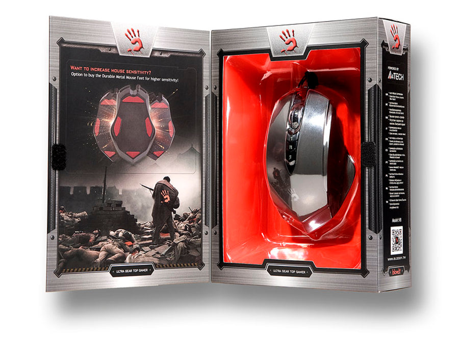 V8M Bloody USB Mouse A4Tech bedrade muis type (sensor): Optisch