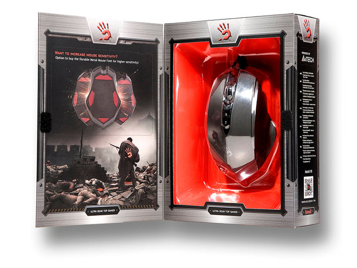 V8M Bloody USB Mouse A4Tech bedrade muis type (sensor): Optisch