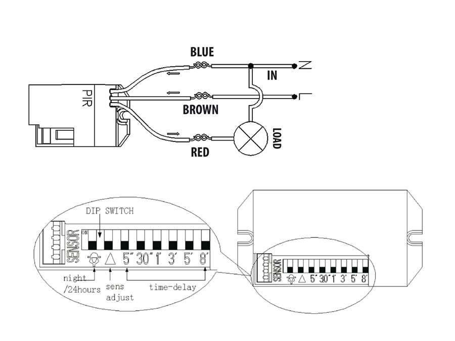PIR bewegingssensor 360 ° infrarooddetector MCE32 Maclean