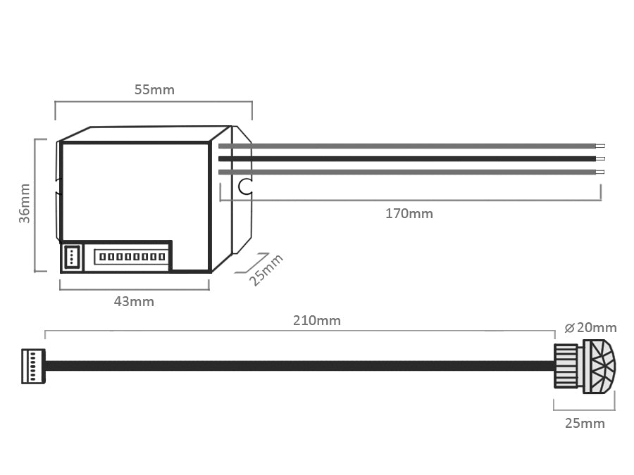 PIR bewegingssensor 360 ° infrarooddetector MCE32 Maclean