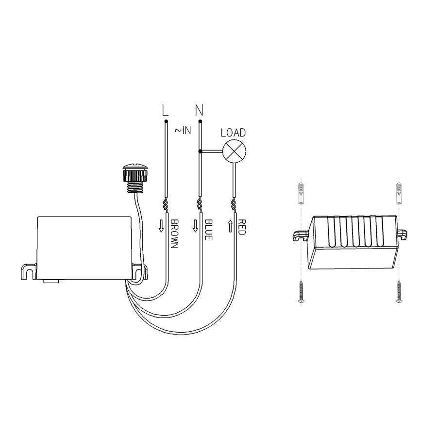 Interrupteur crépusculaire avec capteur externe 2300W Maclean Energy MCE34