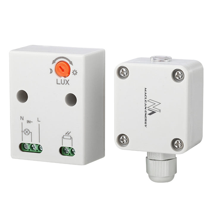 Maclean MCE35 Schemersensor Schemerschakelaar met externe sensor, voor buitengebruik, max. 3450W IP65