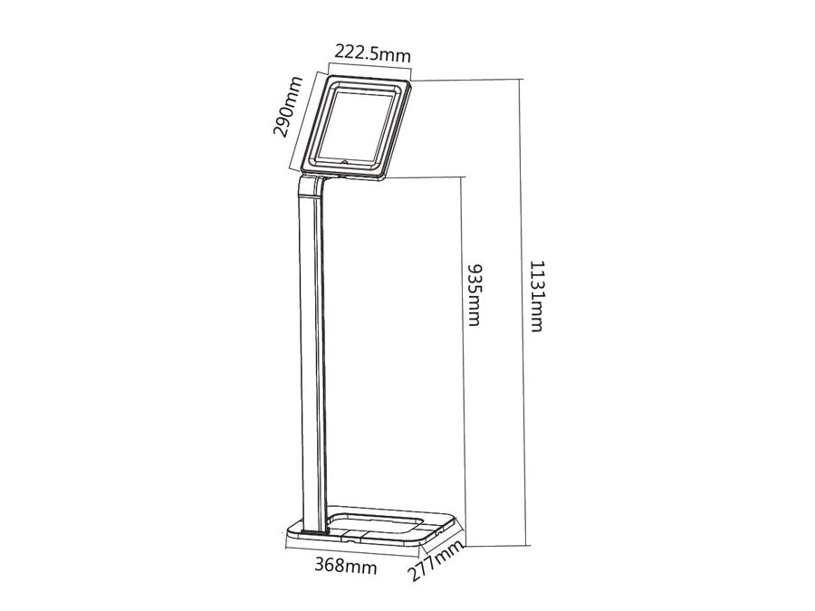 Support de sol pour tablette anti-vol MC-64 Maclean