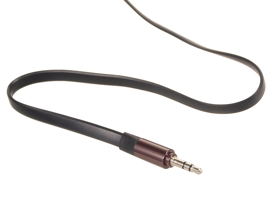 Câble Audio Aux Jack 3,5 mm noir 1 m compatible avec tous les appareils audio.