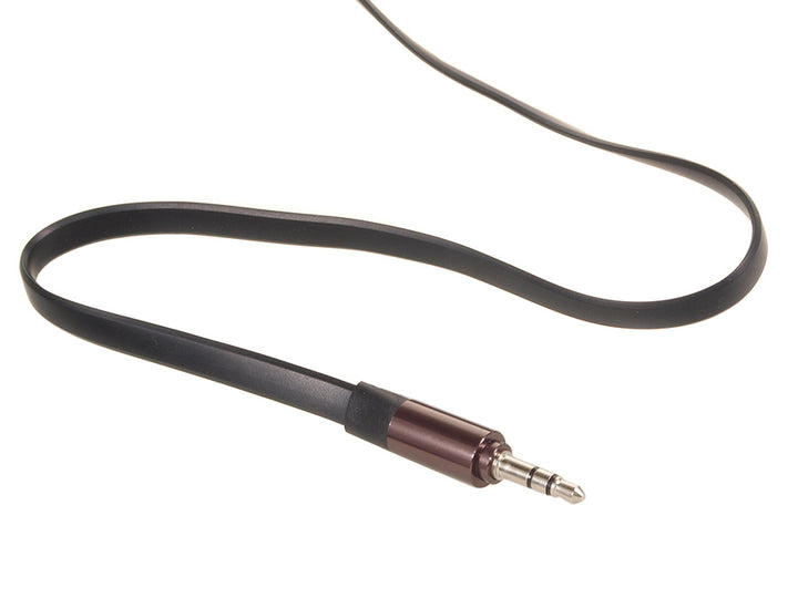 Audio Aux Kabel Jack 3.5-mm zwart 1m compatibel met alle audio-apparaten.