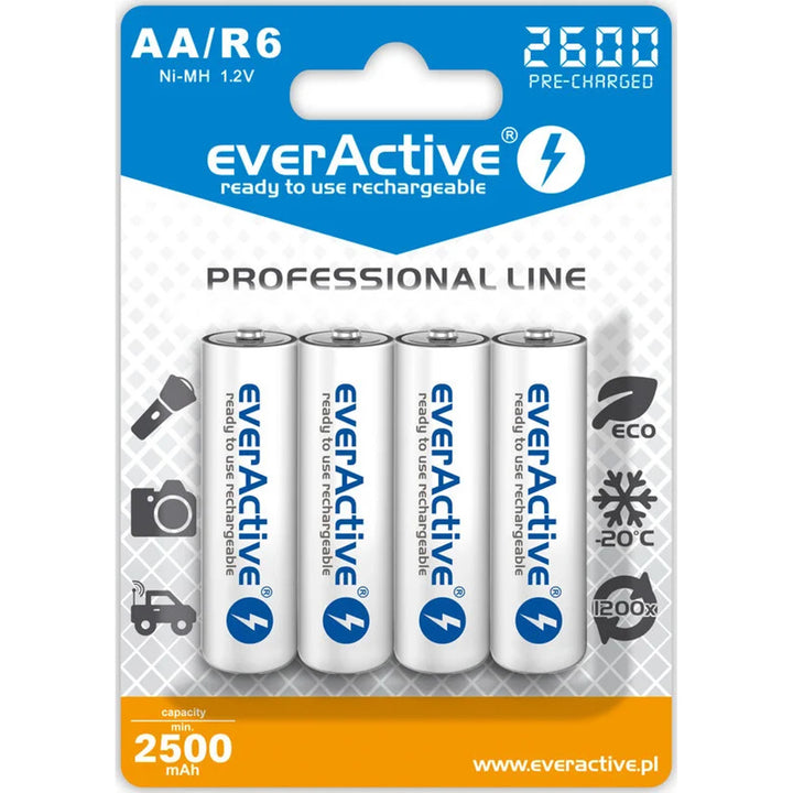 everActive Oplaadbare batterijen Ni-MH R-06 AA 2600mAh