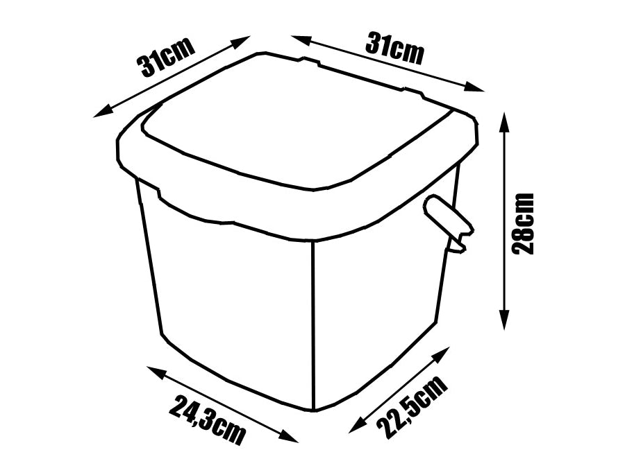 Vis krukje met emmer 15.5L Branq Max. belasting tot 130 kg