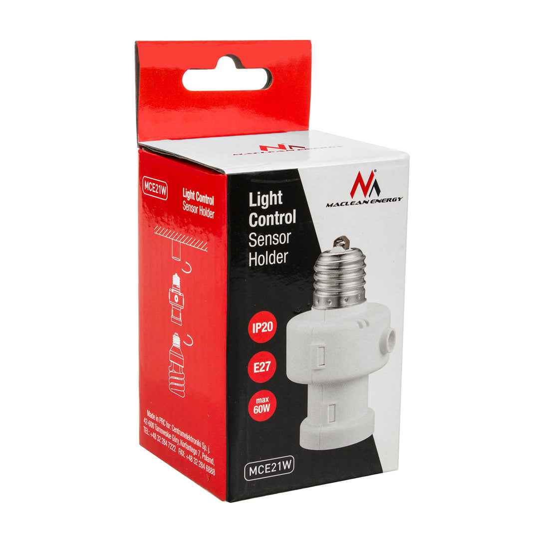 Maclean Energy MCE21 Capteur crépusculaire pour ampoule - dimmable classe IP20