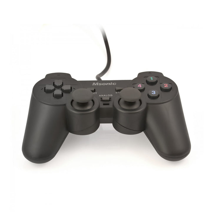 Gamepad Msonic MN3329BK zwart vibratiefunctie, 10 knoppen