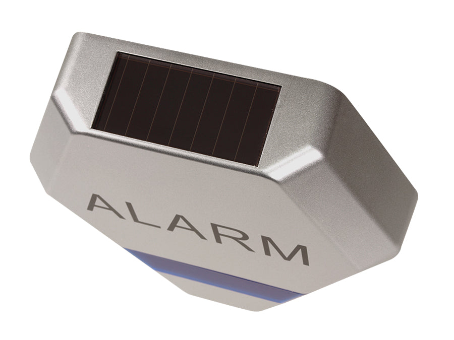 Draadloze, solar dummy alarm zilveren sirene DC3200 S 3x LED
