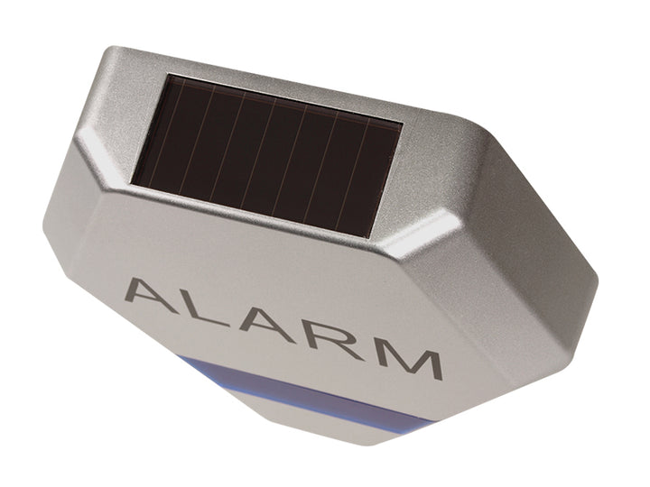 Draadloze, solar dummy alarm zilveren sirene DC3200 S 3x LED