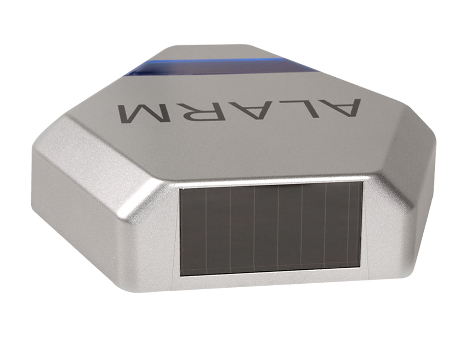 Draadloze, solar dummy alarm zilveren sirene DC3200 S 3x LED
