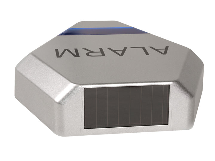 Draadloze, solar dummy alarm zilveren sirene DC3200 S 3x LED