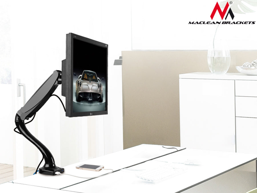 Flat panel steun USB 3.0 Maclean MC-673 Instelbare monitorafstand