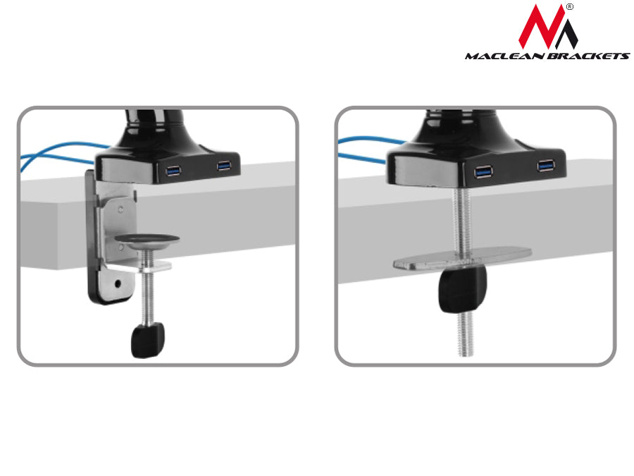 Flat panel steun USB 3.0 Maclean MC-673 Instelbare monitorafstand