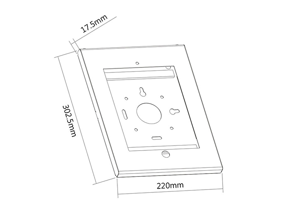 Tablet Muurbeugel wandsteun Behuizing metaal - anti-diefstal Maclean MC-676