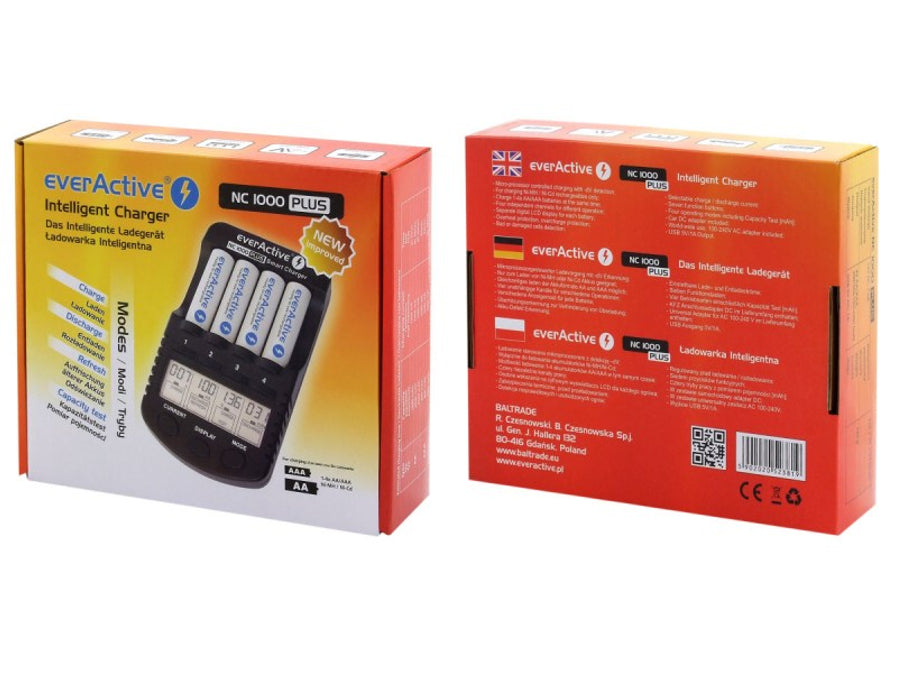 EverActive NC1000 PLUS microprocessor-oplader NIEUW