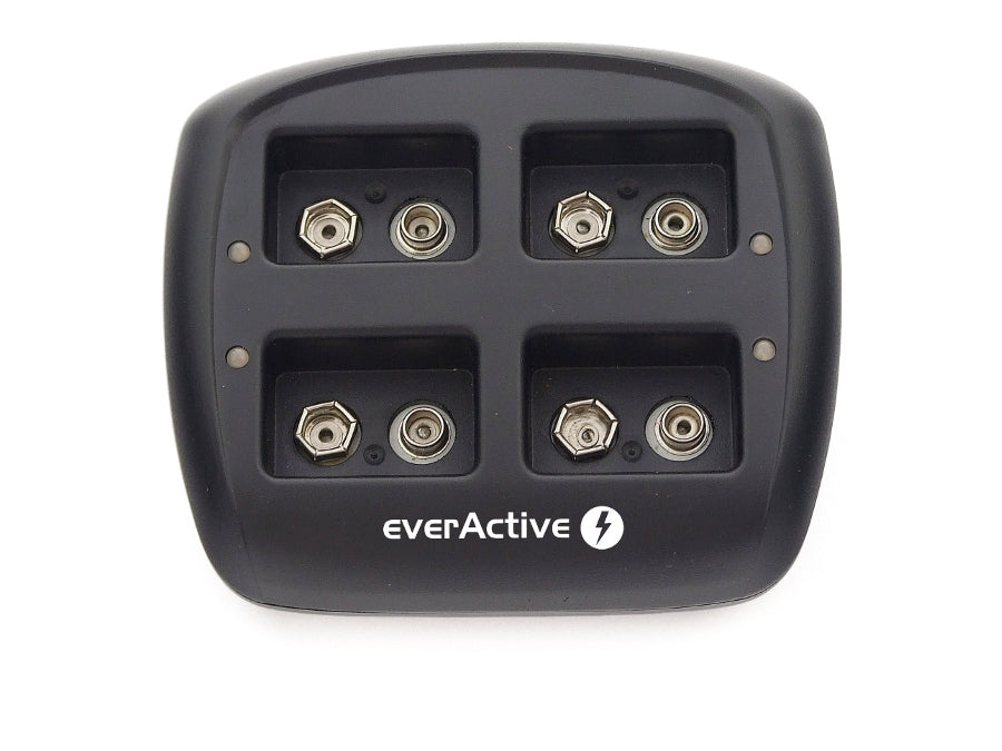 everActive NC-109 batterijlader voor 4x 9 volt 9V NiMH oplaadbare batterijen