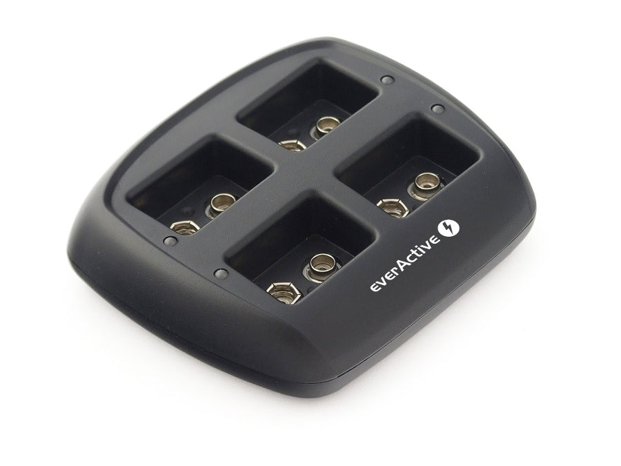everActive NC-109 batterijlader voor 4x 9 volt 9V NiMH oplaadbare batterijen
