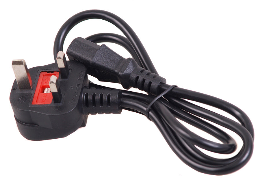 Maclean MCTV-851 Voedingskabel – 3 Meter, Geaard Contact CEE 7/7 Naar C13 Haaks, Ideaal Voor Pc, Monitor En Printer (zwart)