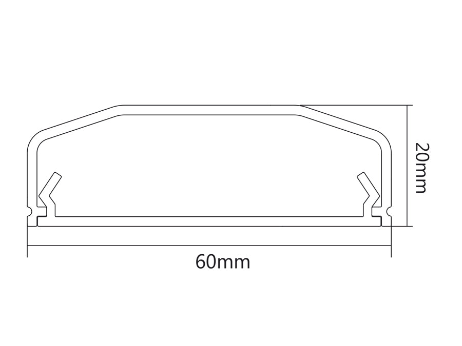 Bande de recouvrement de câbles Maclean MC-693 B 60x20x750mm Aluminium