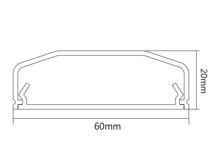 Kabelafdeklijst Maclean MC-693 B 60x20x750mm Aluminium recht open en bestellen