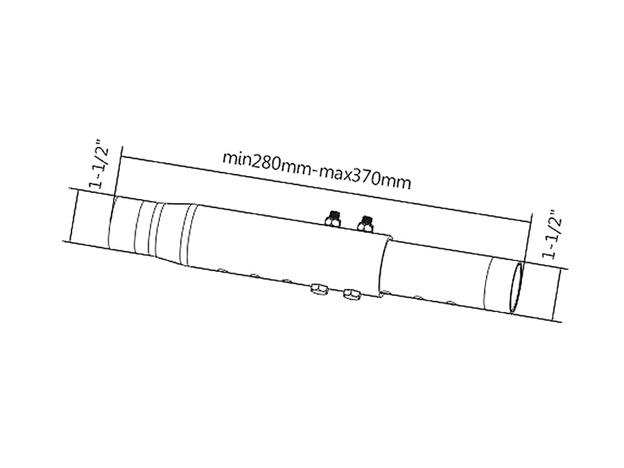 Maclean MC-708 telescopische arm ter ondersteuning van plafondbeugel