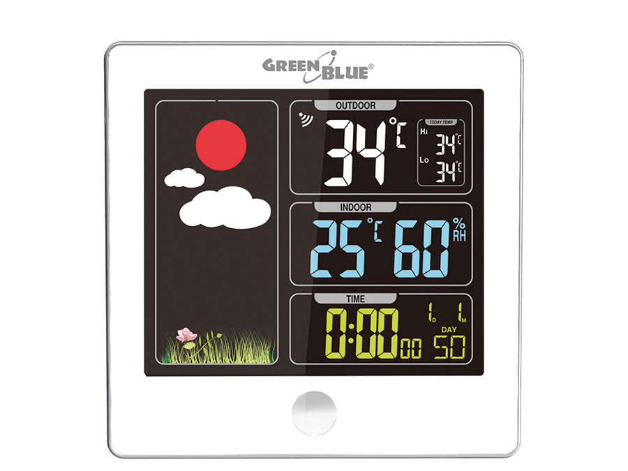 GreenBlue draadloos weerstation met DCF, wit, GB521W