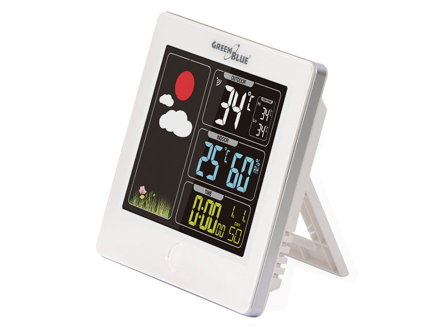 GreenBlue draadloos weerstation met DCF, wit, GB521W