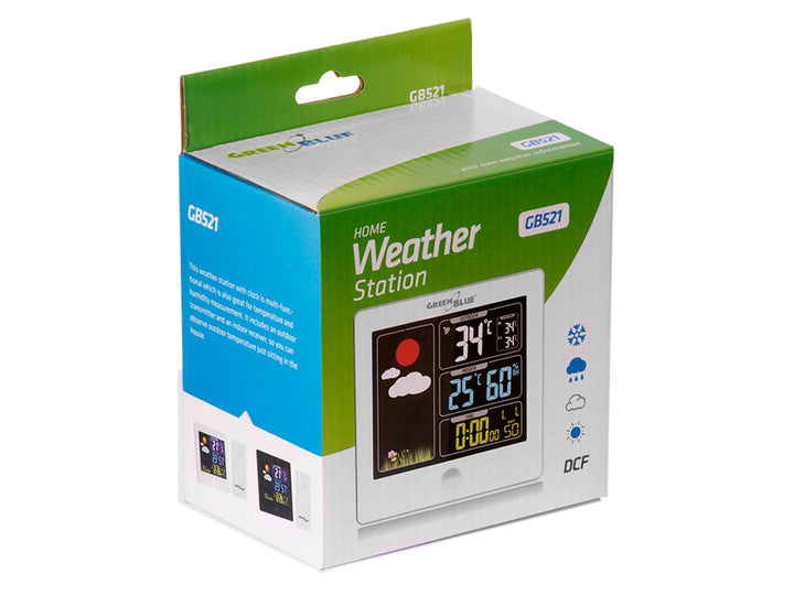 GreenBlue draadloos weerstation met DCF, wit, GB521W
